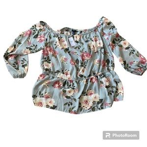 Rue21 plus size 4X off shoulder floral top